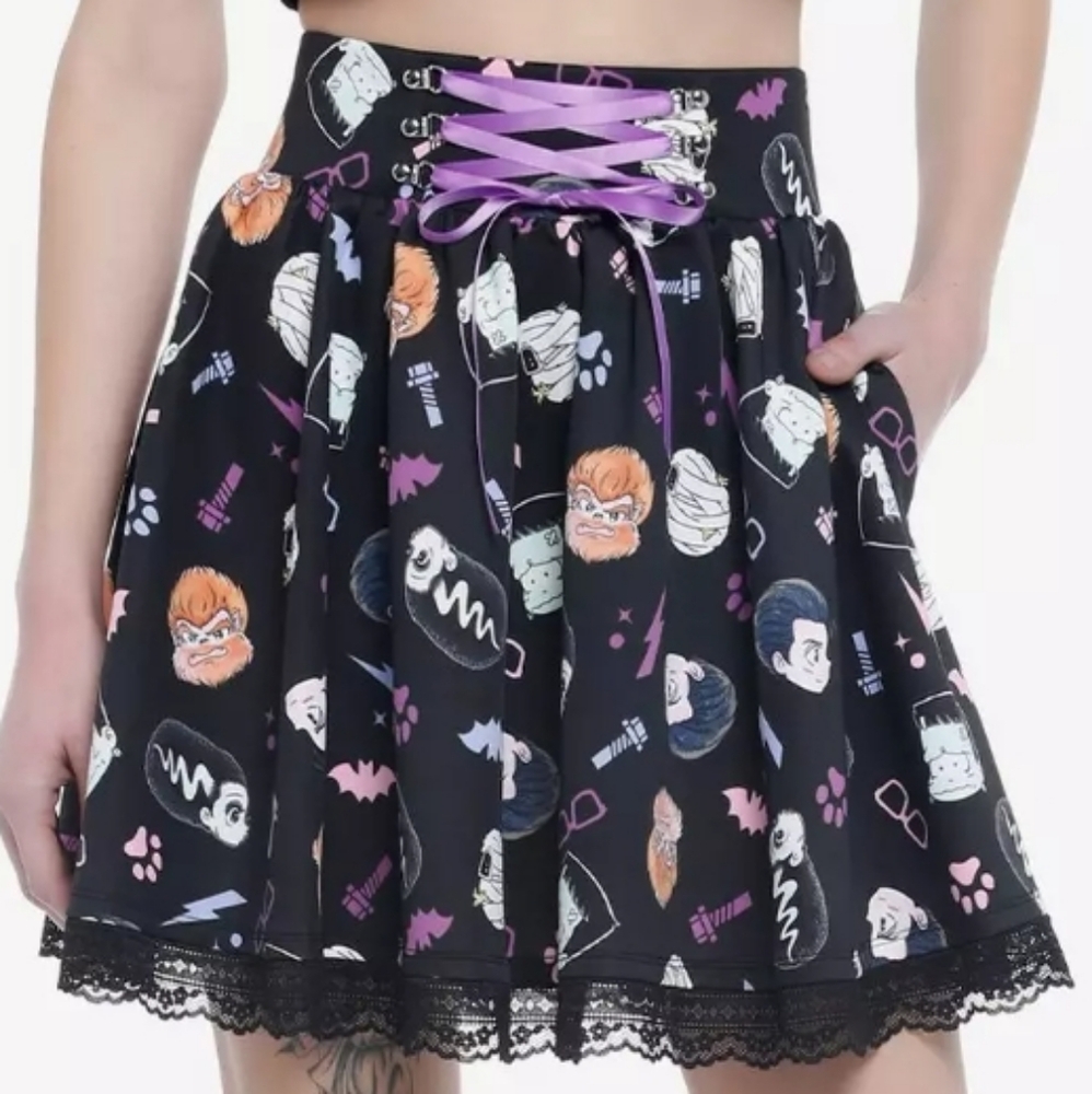 Universal Monsters Chibi Lace-Up Skirt